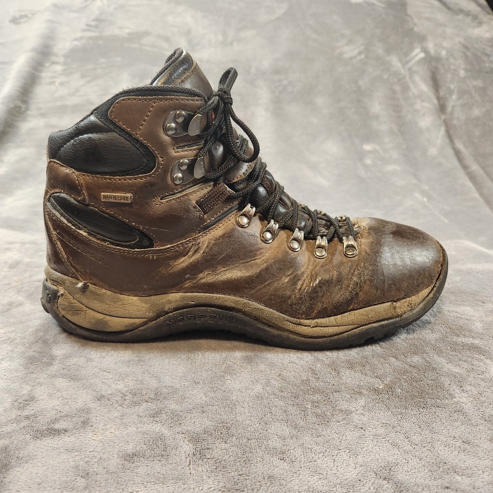 Merrell Boots Mens 10.5 Brown Reflex II Mid Leather Waterproof‎ Hiking Gorpcore